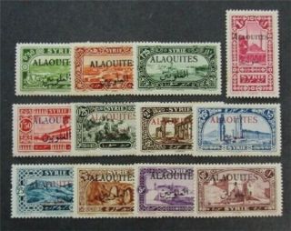 Nystamps France Alaouites Stamp 26 - 37 Og H $43