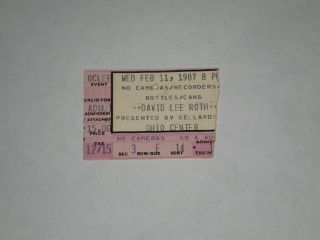 David Lee Roth Concert Ticket Stub - 1987 - Eat Em And Smile Tour - Ohio Center - Oh