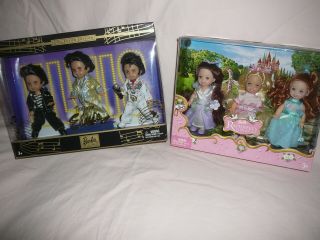Nrfb Elvis 3 Doll Set & Rapunzel Wedding 3 Doll Set Very Cute