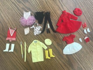 Vintage 1963 Skipper Doll Clothes With Accessories