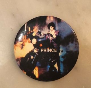 True Vintage Prince Purple Rain Pinback Badge Button 1984