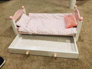 American Girl 18 Inch Doll Furniture - Bed With Pull Out Storage Drawer