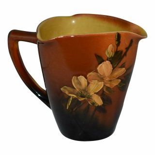Rookwood Pottery 1891 Standard Glaze Floral Tri - Corner Pitcher 259e (strafer)