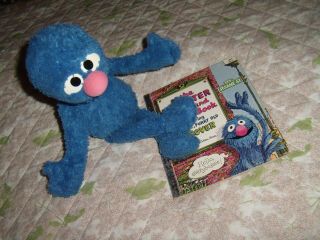 Grover Sesame Street 2002 Gund Doll & Grover A Little Golden Book 1982 Printing