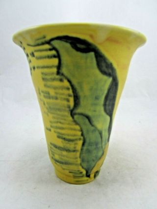 Rookwood Art Pottery 1931 Floral Vase Matte Yellow Glaze 6200 E