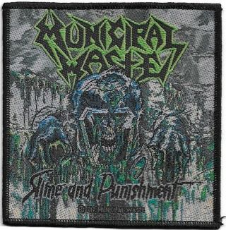 Official Merch Woven Sew - On Patch Metal Municipal Waste Slime And Punishment