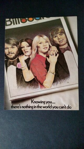 Abba.  Knowing You Promo Poster Ad
