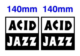 Acid Jazz Music Scene Dance Records Vinyl Sticker Set 2 X 140mm As Pictured