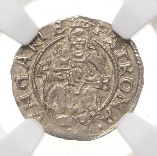 Hungary.  Ferdinand I,  Silver Denar,  1552 - Kb,  Ngc Ms62