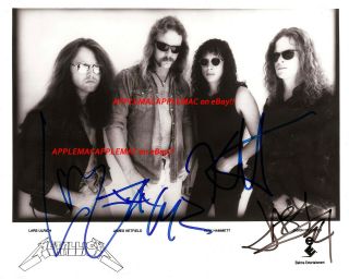 Metallica 8x10 Photo Autographed - Reprint