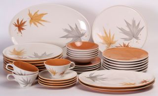 33pc Set Ben Siebel Informal Iroquois Harvest Time Dinnerware Plates Bowls Cups