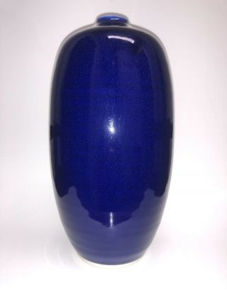 Ben Owen Iii Unc 2011 Unc Tv Pottery Vase Blue 9”
