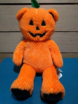 Build A Bear Workshop Light Up Jack O Lantern Pumpkin Halloween Stuffed Teddy
