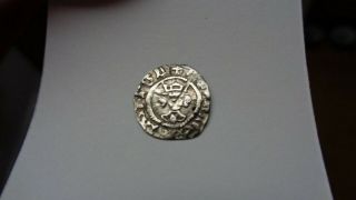 English Medieval Coin King Henry V Hammered Silver ½ Penny 1413 - 1422 Ad