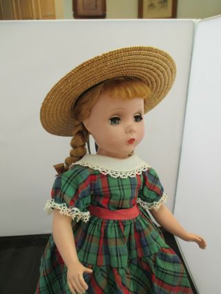 Straw Hat (only) For 14 Inch Madame Alexander Polly Pigtails