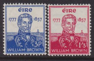 Ireland,  Scott 161 - 162: Mnh,  1957 Admiral William Brown - Complete Set