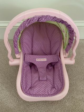American Girl Bitty Baby Carrier/ Car Seat Pink & Purple