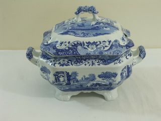 Spode Blue Italian Soup Tureen - Made In England