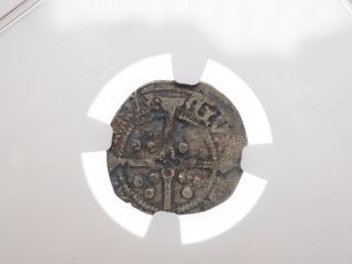 England.  Henry V.  1413 - 1422.  Hammered Penny,  York,  S - 1788,  Ngc Clipped
