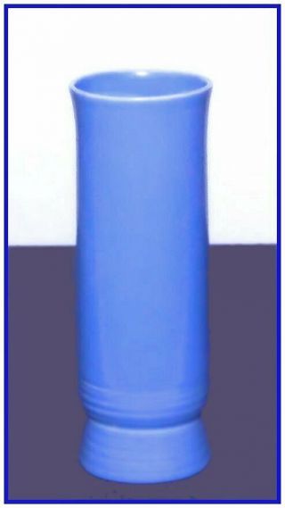 Vernon Kilns May & Vieve Hamilton " Cylinders 3 " Vase Art Deco Blue
