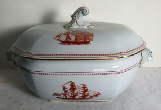 Spode Red Trade Winds Soup Tureen