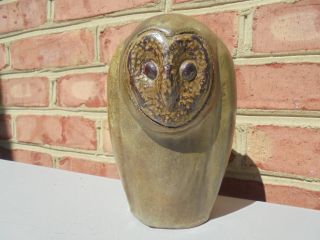 Unusual Douglas Ferguson Pigeon Forge Art Pottery Mid Century Modern Owl Figure