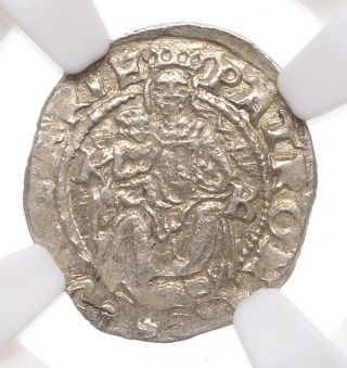 Hungary.  Ferdinand I,  Silver Denar,  1553 - Kb,  Ngc Ms63