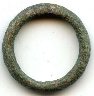 Authentic Bronze (23 Mm,  4.  23 G. ) Celtic Ring Money,  800 - 500 Bc,  Danube Area