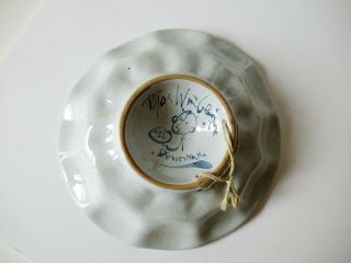 Vintage Bjorn Wiinblad wall plate,  Denmark 1957,  signed and numbered 332 3