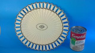 Antique Wedgwood Creamware reticulated platter cake plate Oval Basket Weave 2