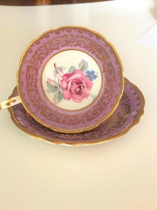 Paragon Vintage Teacup And Saucer,  Double Warrant,  Lilac Bone China