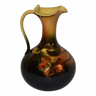 Rookwood Pottery 1892 Standard Glaze Floral Ewer 387 (artist Signed)