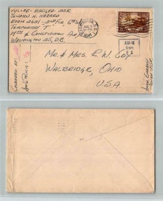 Curiosity Cover Lot - Ussr American Embassy Moscow To Wash D.  C.  1944 Censored