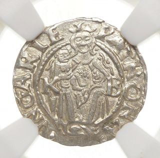 Hungary.  Ferdinand I Silver Denar,  1550 - Kb,  Ngc Ms66,  Gem Uncirculated,  Top Pop