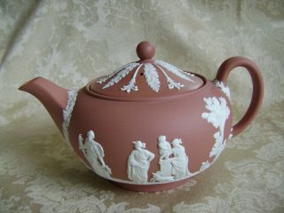 Lovely Large Wedgwood Terracotta Jasperware Coffee Pot Or Teapot