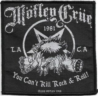 Official Merch Woven Sew - On Patch Metal Motley Crue You Can 