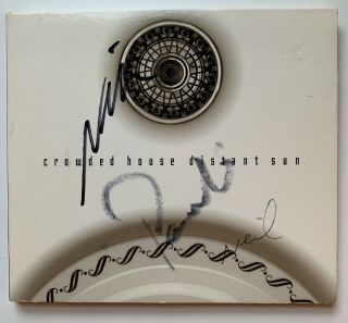Crowded House Signed Autograph Distant Sun Cd Single Fan Club Purchase