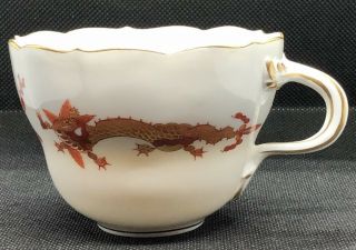 Meissen Red And Gold Dragon Coffee/tea Cup