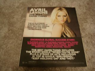 Avril Lavigne Congrats Ad For Hit " The Best Damn Thing " And " When You 