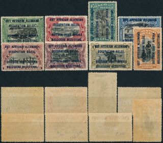 Ww1,  Belgian Occupation Of German East Africa Um/nh & Set Of 8 Stamps A685
