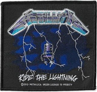 Official Licensed Merch Woven Sew - On Patch Rock Metallica Ride The Lightning