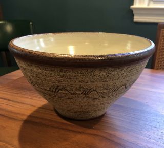 Denis Vibert Pine Tree Kiln Maine - Red Clay Pottery Bowl Rare Design