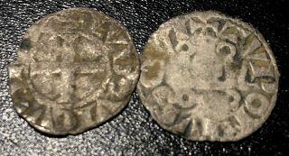 Medieval French Silver Knights Templar Rare Crusaders Cross Era Coin