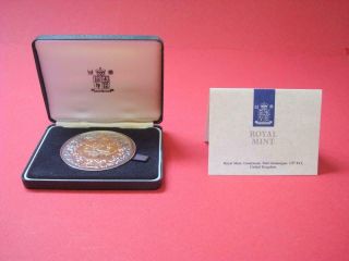 Battle Of Waterloo 175th Anniversary Commemorative Medal.  995 Silver 153.  5gm