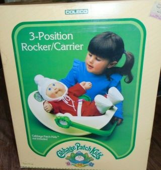 1983 Cabbage Patch Kid 3 Position Doll Rocker Carrier Car Seat