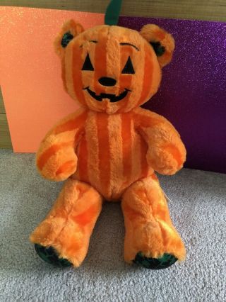 Build A Bear Jack - O - Lantern Halloween Pumpkin Plush Bear - O - Lantern Retired