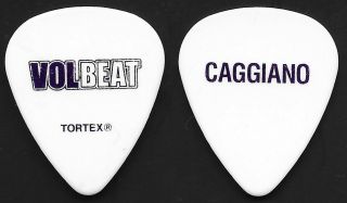 Volbeat - Rare 2016 Tour Guitar Pick - Rob Caggiano - Anthrax White/purple Black Name