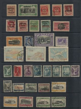 Greece 1911 - 1927 2 Pages of MH / Values to 25d Good CV 2