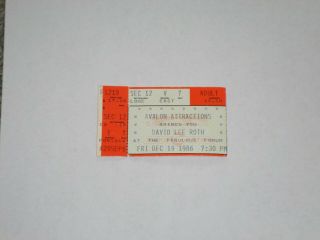 David Lee Roth Concert Ticket Stub - 1986 - Eat Em And Smile Tour - The Forum - Ca