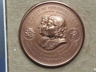 Antique 1895 Signed Tiffany & Co Battle of Louisburg Bronze Medal w/Original Box 2